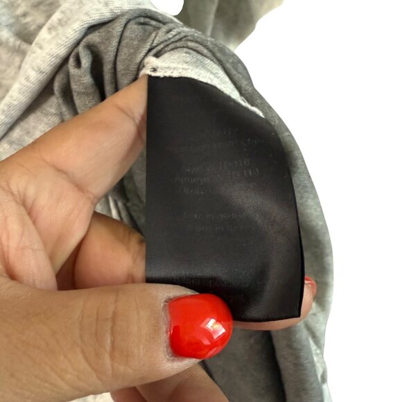 Thom Krom Heather Gray Linen Blend Short Sleeve Side Slits Midi Dress Large - Picture 7 of 8